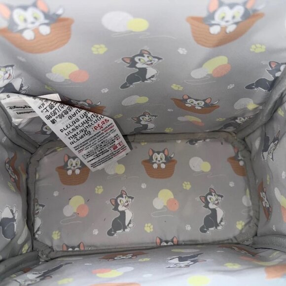 Loungefly Disney Parks Figaro Pinocchio Cat Pastel Mini Backpack Fuzzy NWT - Picture 9 of 9